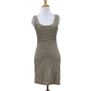 Vintage Arden B Textured Bodycon Dress Womens M Medium Cutout Back Lined Stretch